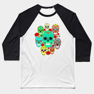 Sugar Skulls Galore Baseball T-Shirt